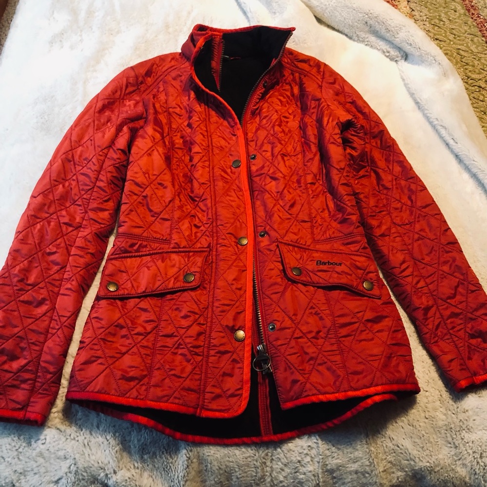 Barbour “Calvary “ Quilted Jacket in Red
